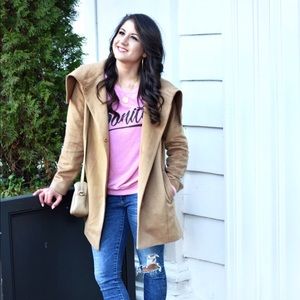 BB Dakota Asymmetrical Collar Coat